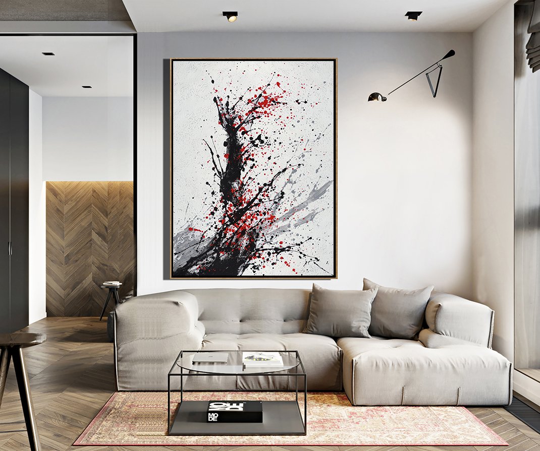 Minimal Art Drip Painting #DH26B - Click Image to Close